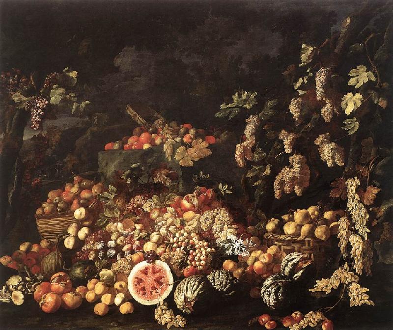 RECCO, Giuseppe Still-Life with Fruit and Flowers Germany oil painting art